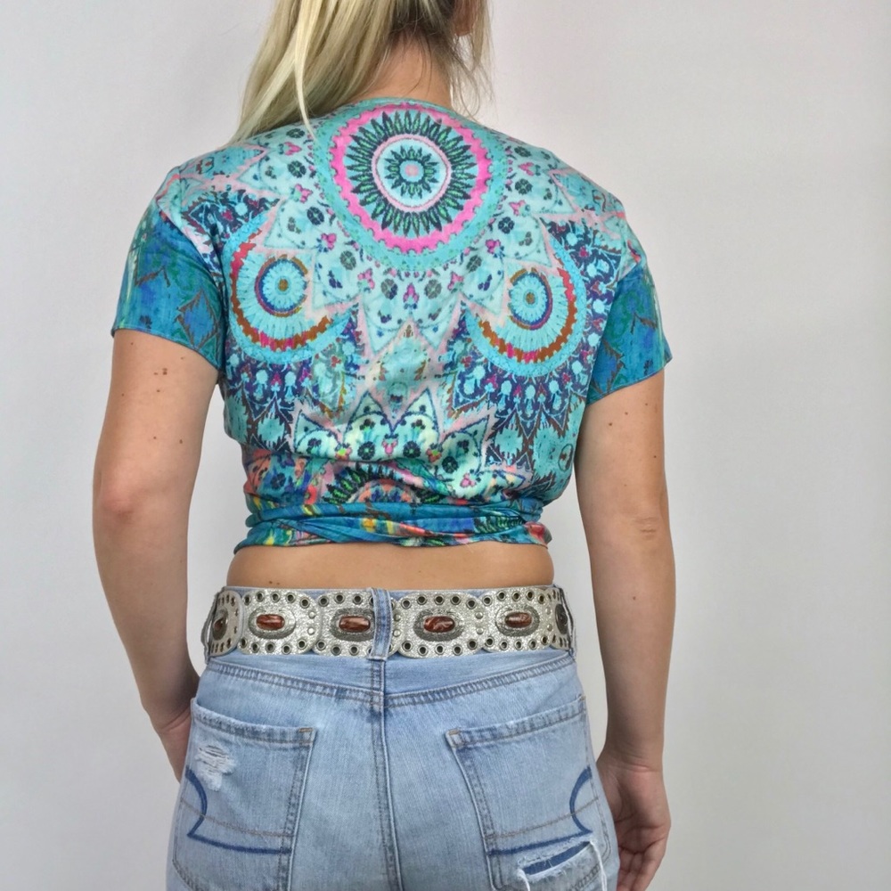 {Hale Bob} Gila Wrap Midriff Tie Crop Top - Picture 5 of 5